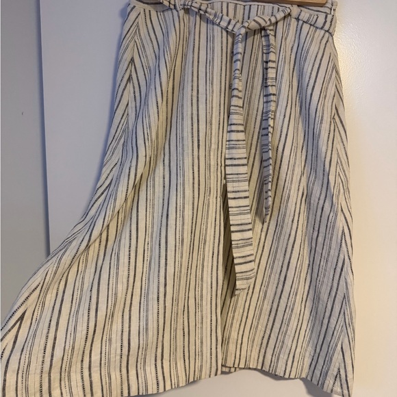 RW&CO. Cream and Black Striped A-Line Skirt - Picture 5 of 13